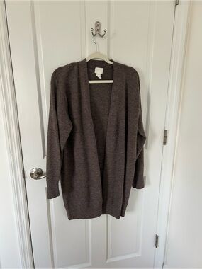 H&M Brown Open-Front Women's Cardigan
